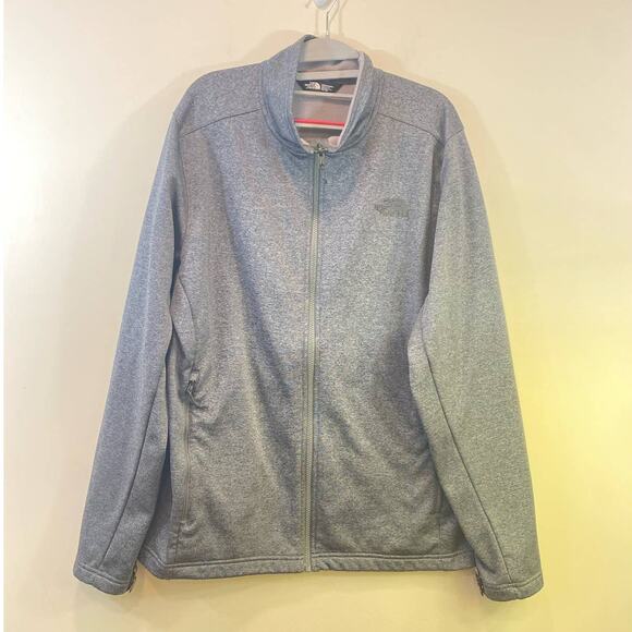 Men's Gray Full Zipper The North Face Windwall Light Weight Jacket  XL - Picture 1 of 9
